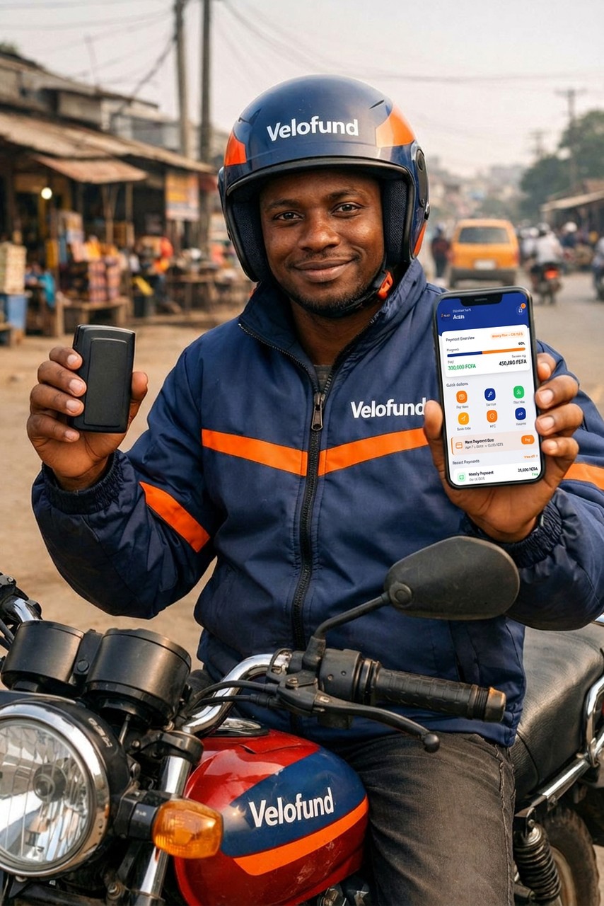 VeloFund rider in Douala